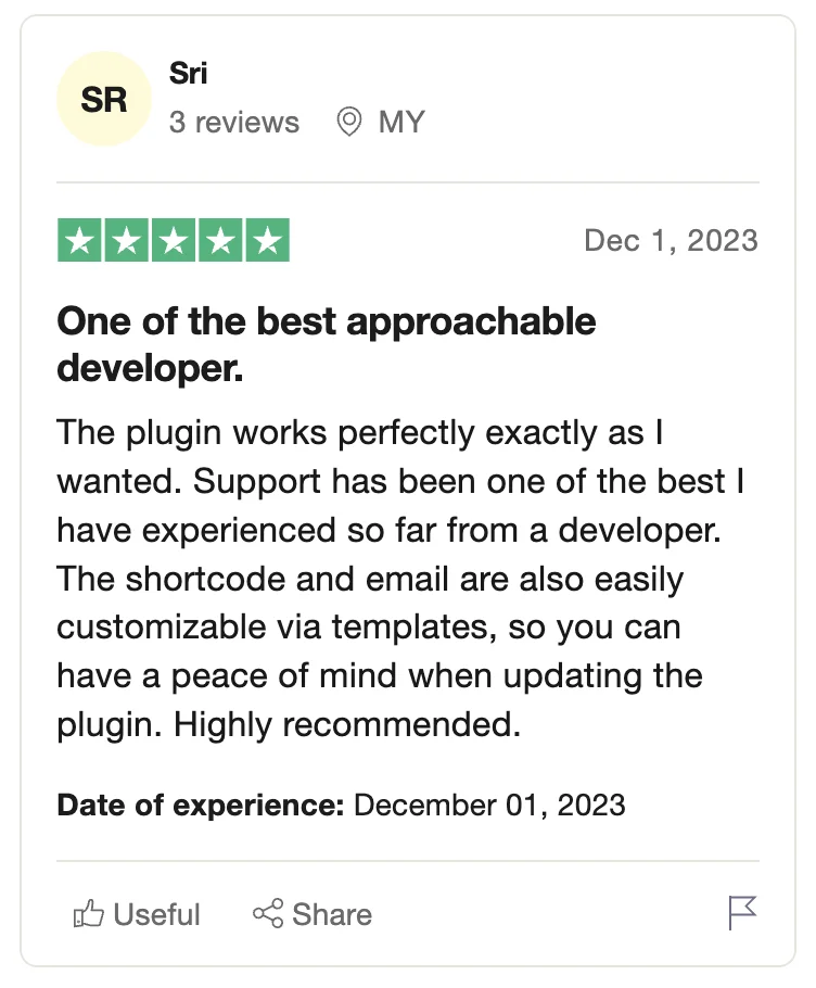 Trustpilot review screenshot 4