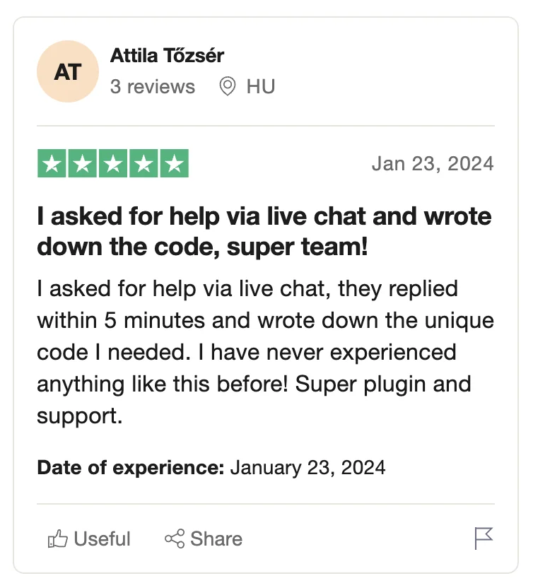 Trustpilot review screenshot 5