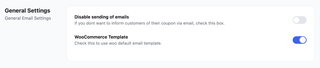 WooCommerce Refer a friend email settings general settings