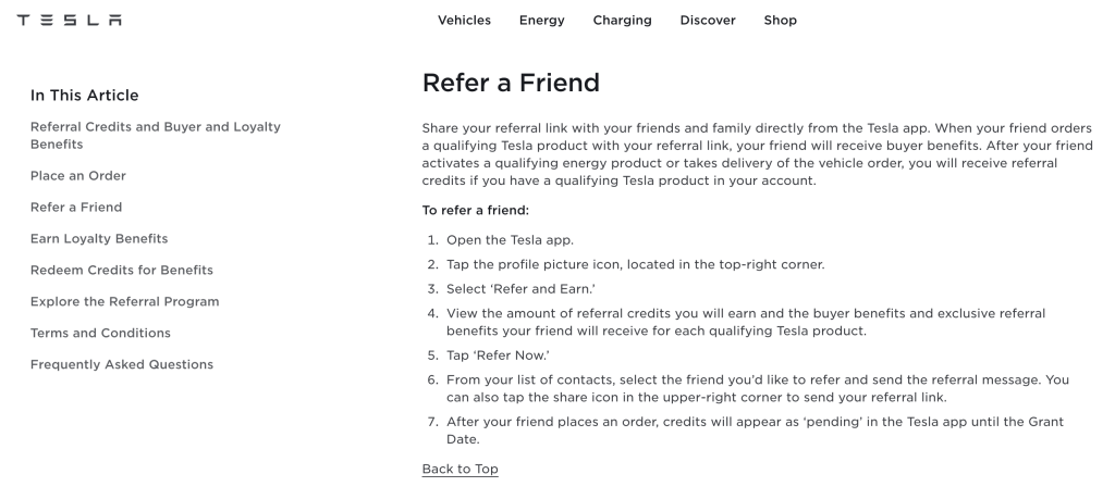 10 Examples of Great Refer a Friend Program Tesla