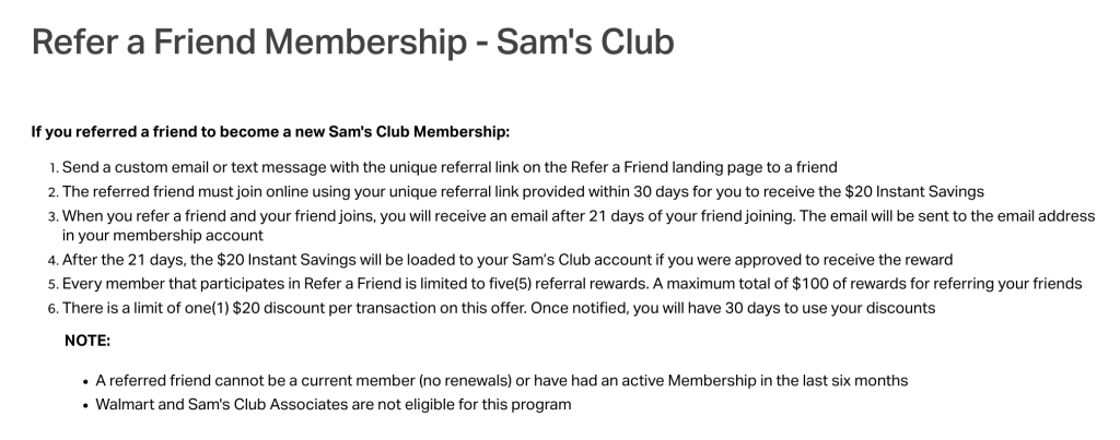 10 Examples of Great Refer a Friend Programs Sam's Club