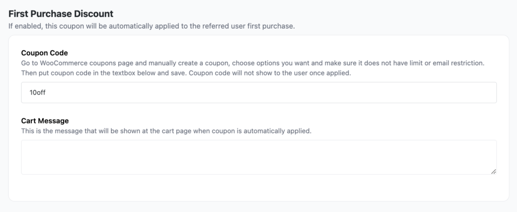 Creating a Referral Program with Refer a Friend for WooCommerce PREMIUM - First Purchase Discount