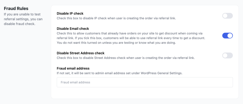 Creating a Referral Program with Refer a Friend for WooCommerce PREMIUM - Fraud Rules