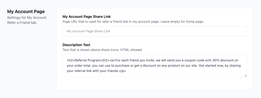 Creating a Referral Program with Refer a Friend for WooCommerce PREMIUM - My Account Page