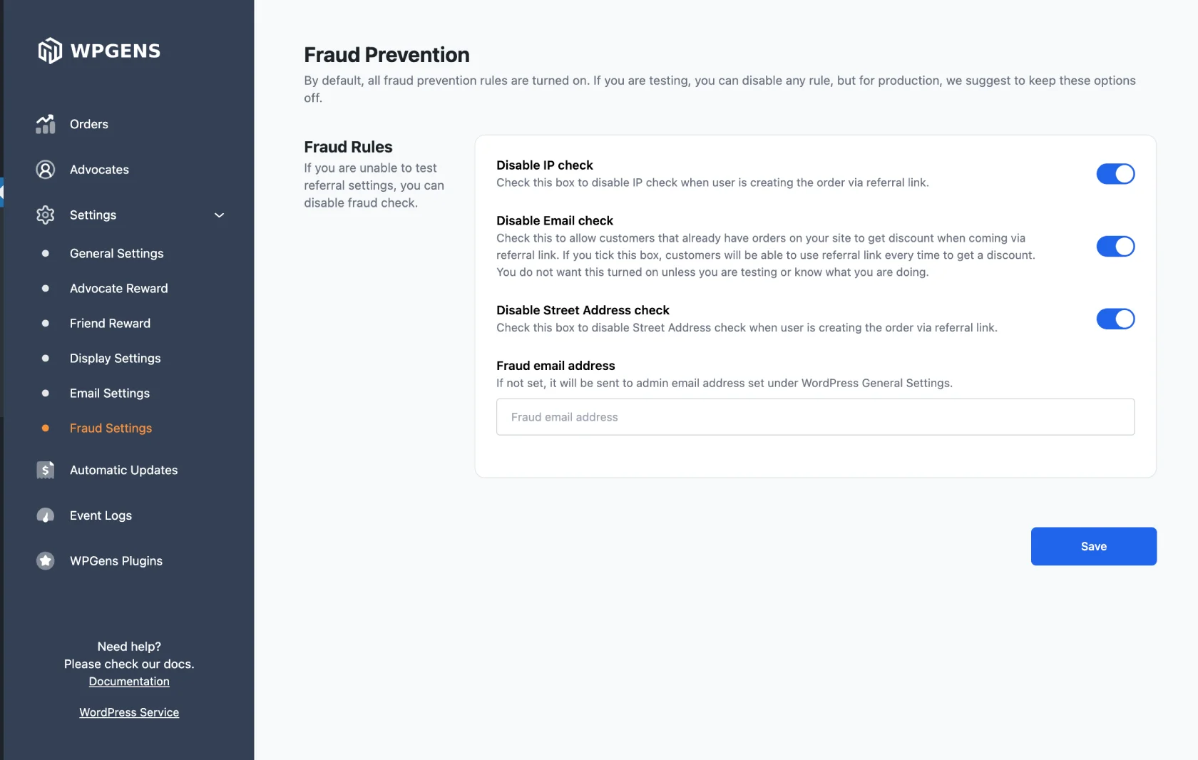 Fraud prevention